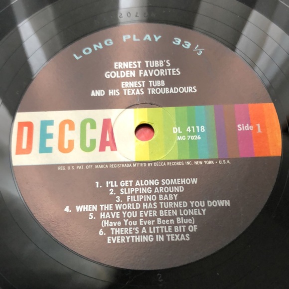 Ernest Tubb Golden Favorites Vinyl Lp '61 - Picture 4 of 9